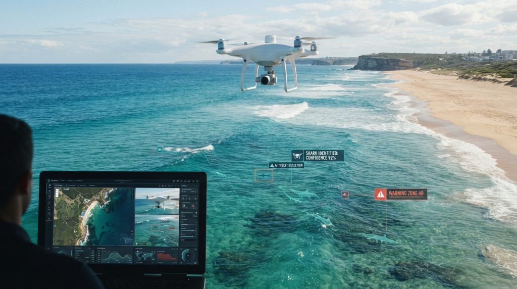 “Previsão de tubarões” usa drones e inteligência artificial para tornar as praias mais seguras